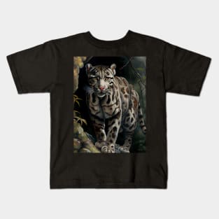 Clouded leopard Oil paint Kids T-Shirt